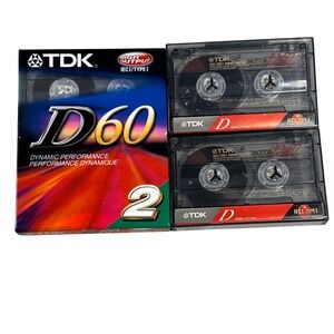 TDK D60 Blank Audio Cassette‎ Tapes IEC1/Type1 High Output 4 pack